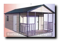 We offer metal/steel sheds. Our strong galvanized steel framing 